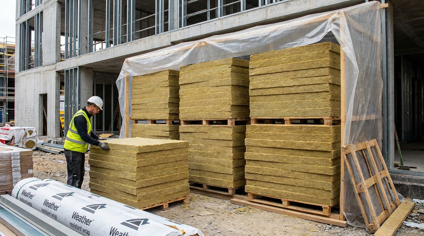 Как хранить теплоизоляцию на стройплощадке?_2