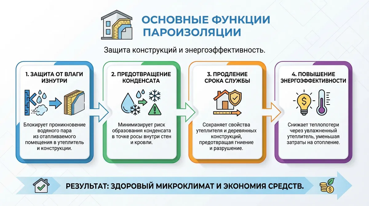 Пароизоляция: почему необходима, как правильно выбрать и монтировать_3
