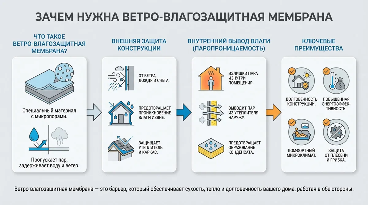 Диффузионная, супердиффузионная или антиконденсатная: какая мембрана для кровли лучше и почему_3