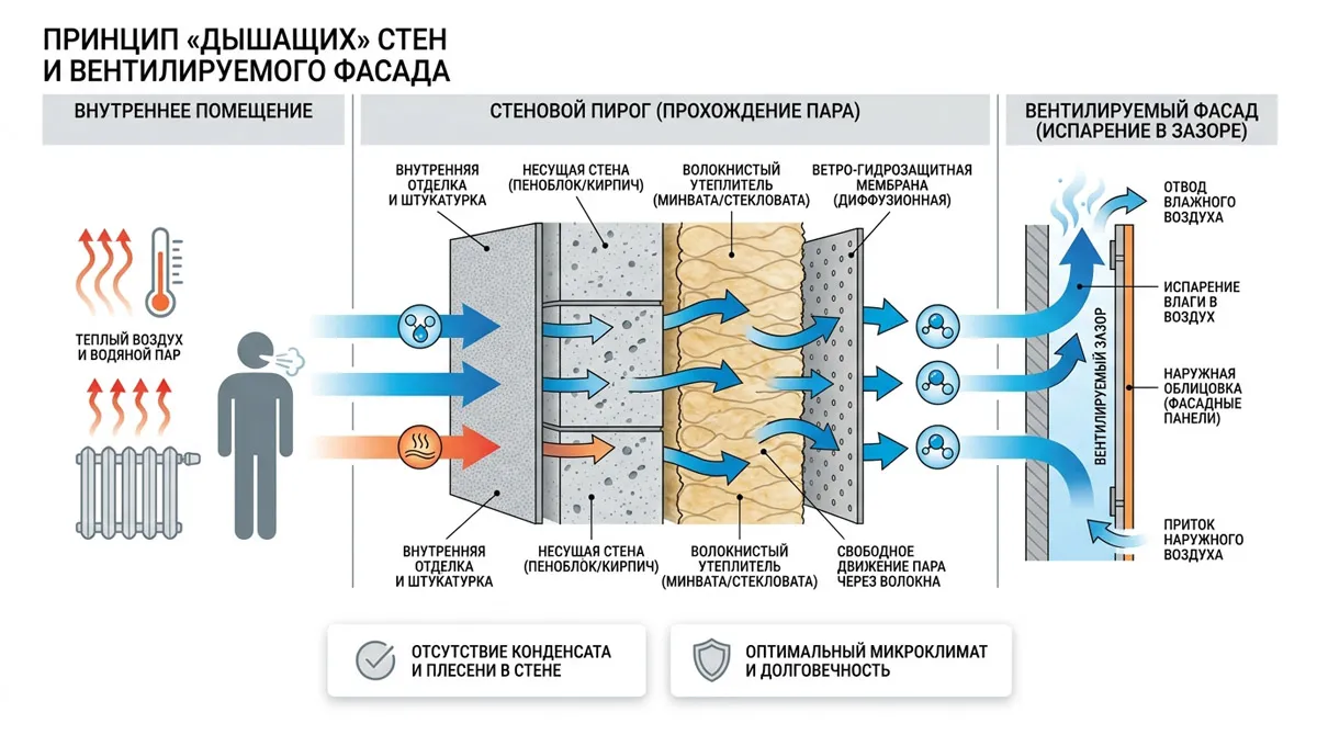 Точка росы под контролем: как каменная вата помогает стенам оставаться сухими_2