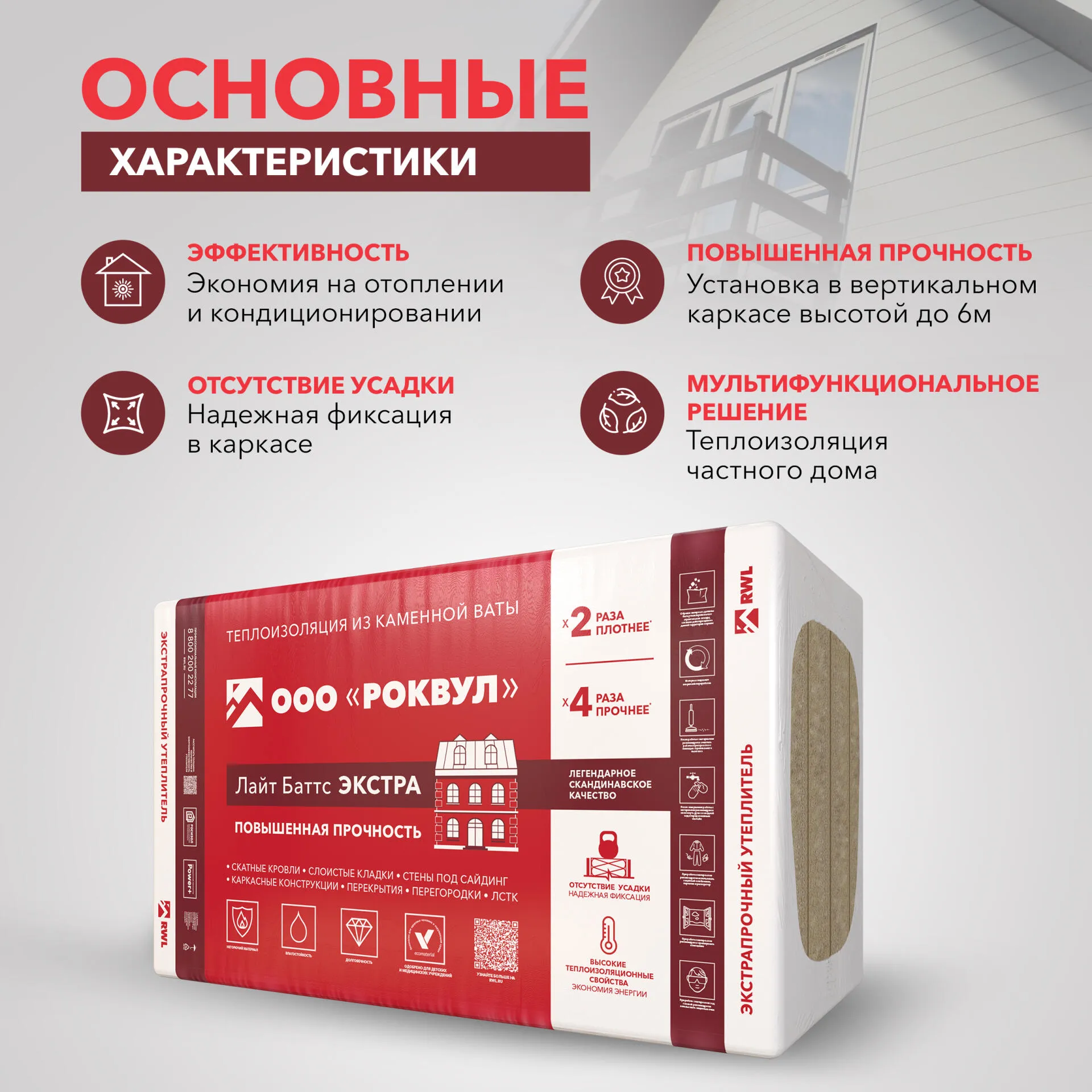 Утеплитель РОКВУЛ ЛАЙТ БАТТС ЭКСТРА 1000x600x50_3