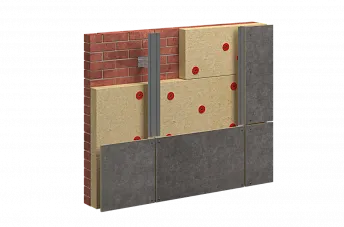 Навесной вентилируемый фасад с утеплением из каменной ваты