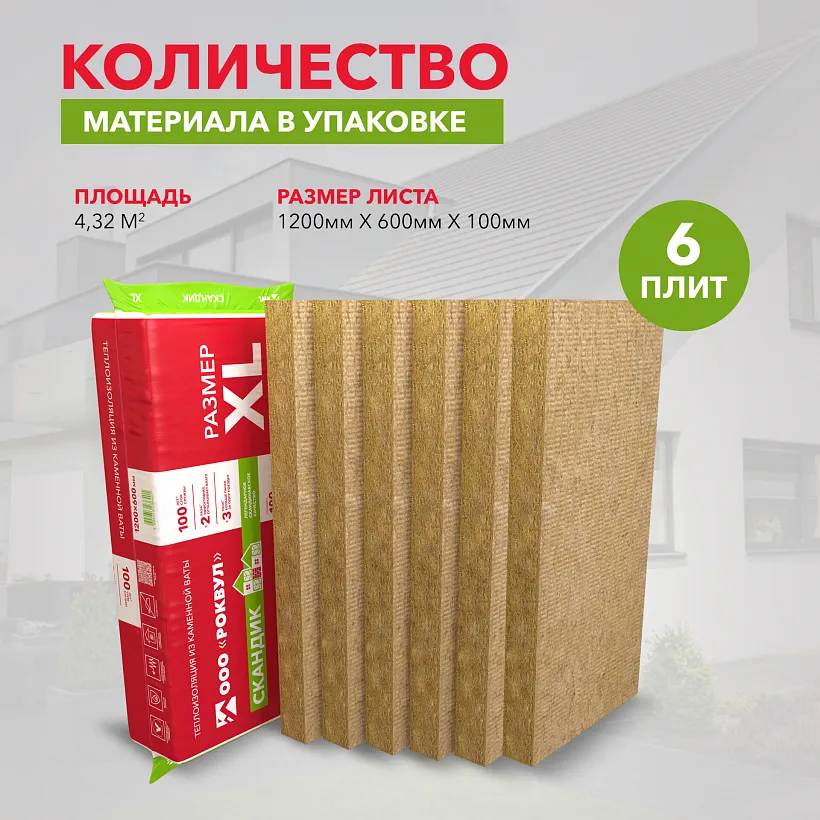 Утеплитель РОКВУЛ ЛАЙТ БАТТС СКАНДИК 1200x600x100_6