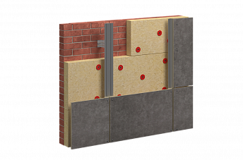 Навесной вентилируемый фасад с утеплением из каменной ваты