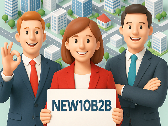 Скидка на первый заказ для юридических лиц и ИП по промокоду